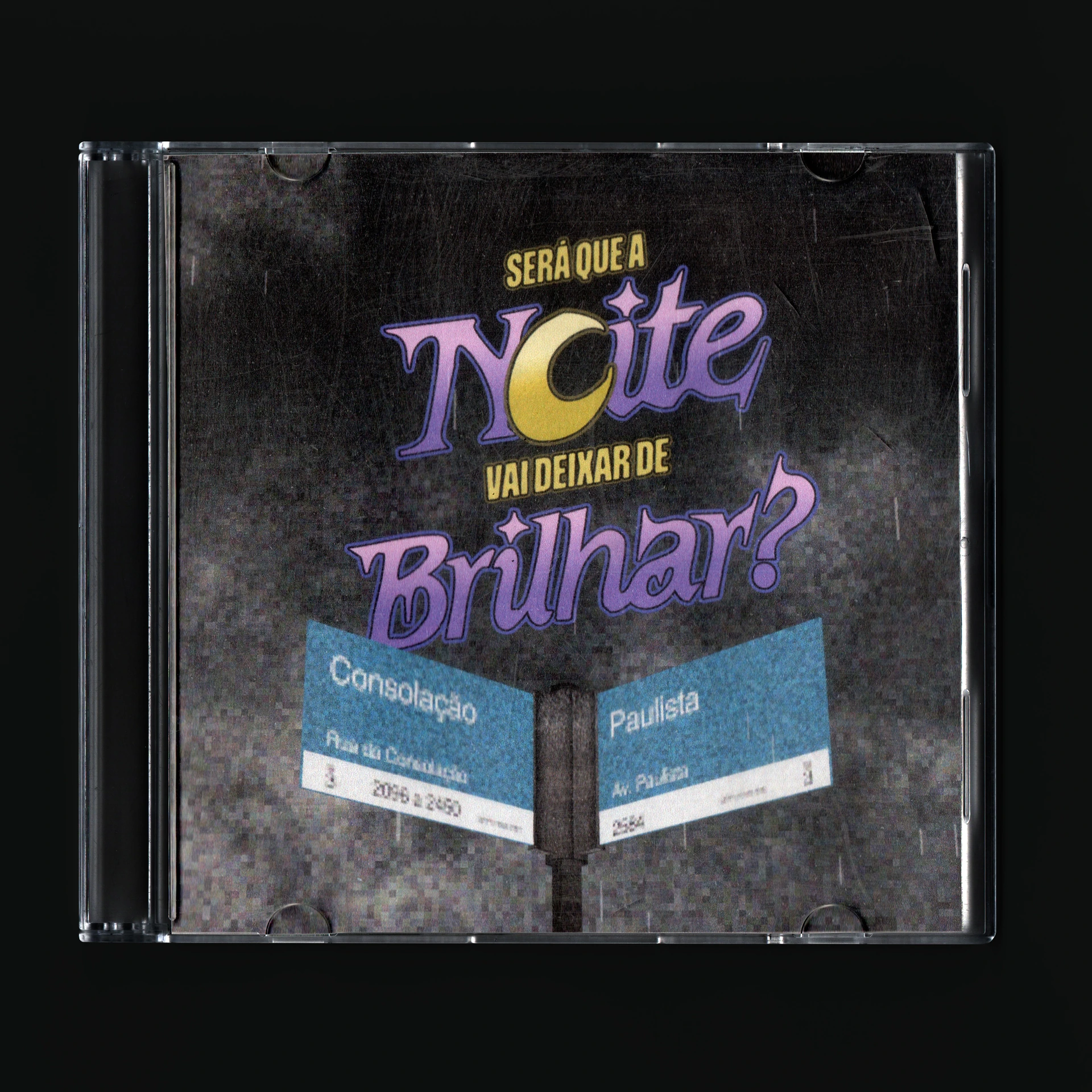 Unapproved jewel-case mockup containing the game-inspired lettering and street-sign cover concept.