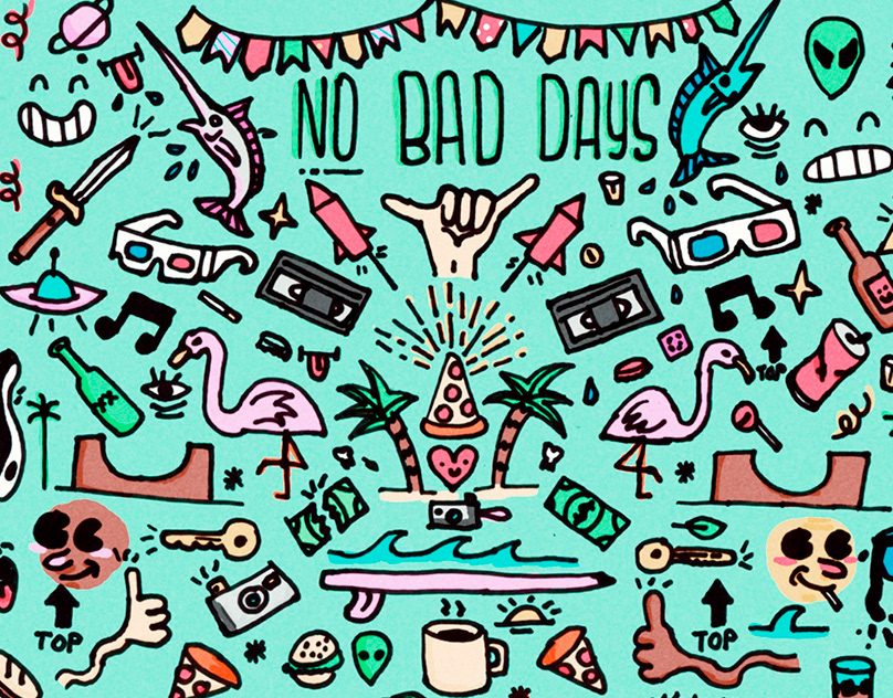 Cover image for No Bad Days Illustration.